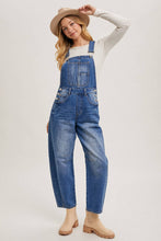 Load image into Gallery viewer, DENIM BARREL OVERALLS