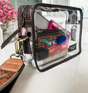 DARLA CLEAR WRISTLET | transparent western purse - game day 