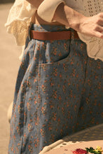 Load image into Gallery viewer, Zoe Floral-Print Denim Barrel Pants
