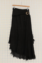 Load image into Gallery viewer, Italian Linen Wrap Skirt with Buckle Loop