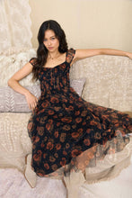 Load image into Gallery viewer, TYNLEE FLORAL ORGANZA MIDI DRESS