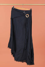 Load image into Gallery viewer, Italian Linen Wrap Skirt with Buckle Loop
