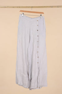 Italian Linen Pants Button Detail