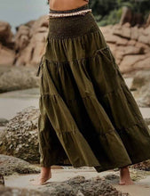 Load image into Gallery viewer, Boho Cargo Pocket Maxi Skirt