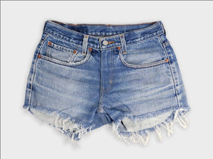 Low-Rise Upcycled Denim Shorts - Original