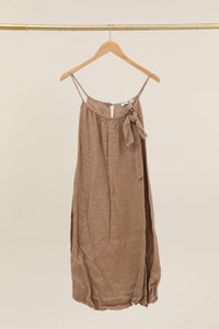 Italian Linen Bow Strap Dress