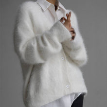 Load image into Gallery viewer, Willow Cozy Faux Mink Cardigan Sweater
