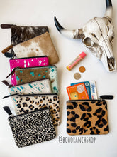 Load image into Gallery viewer, Western Cowhide Zip Pouch
