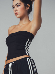 Side Stripe Strapless Tube Top