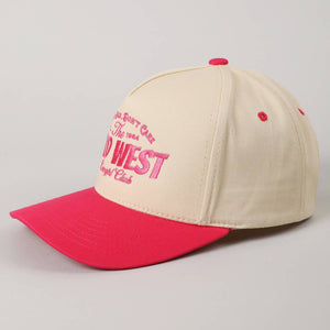 Messy Hair Wild West Cowgirl Club Embroidery Hat