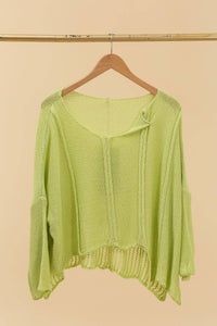 Bizou Asymmetrical Cotton Sweater - France