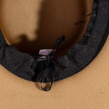 Load image into Gallery viewer, Rustic Strap And Safety Pin Patched Western Cowboy Hat