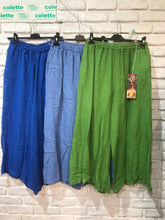 Load image into Gallery viewer, Italian Linen Wide Leg Pants
