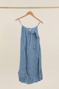 Italian Linen Bow Strap Dress