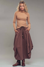 Load image into Gallery viewer, Balloon Hem Drawstring Maxi Skirt