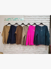 Load image into Gallery viewer, V-neck Mohair Sweater Bleu Royal