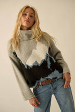 Load image into Gallery viewer, Mountains Fuzzy Turtleneck Sweater