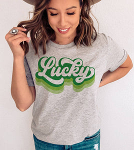 St Patricks Day - Lucky Retro T-Shirt