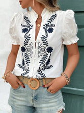 Load image into Gallery viewer, Lola Embroidered Ruffle Sleeve Top