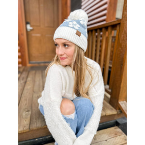 Daisy Patterned C.C Beanie