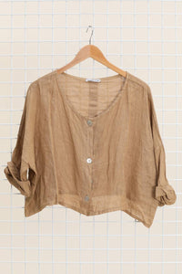 Italian Linen Button Down Top