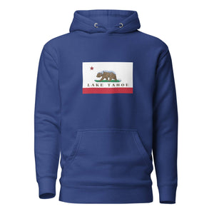Unisex Hoodie CA Flag with Bear - Lake Tahoe