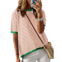 Load image into Gallery viewer, Tilly Striped Short Sleeve Knit Sweater