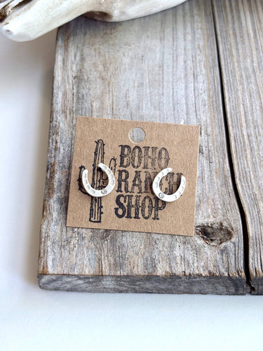 Horse Shoe Stud Earrings