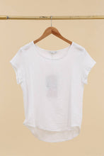 Load image into Gallery viewer, Cotton-linen blend t-shirt, round neck 3389