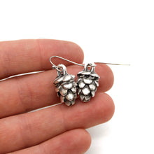 Load image into Gallery viewer, Silver Pinecone Earrings