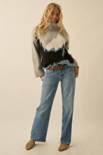 Load image into Gallery viewer, Mountains Fuzzy Turtleneck Sweater