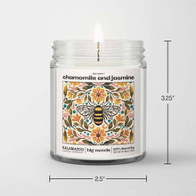 Load image into Gallery viewer, "Bee Happy" Chamomile and Jasmine -  Luxury Soy Candle