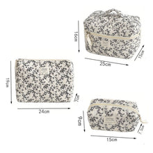 Load image into Gallery viewer, Flower Print Make Up Bag