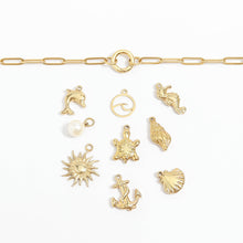Load image into Gallery viewer, Paperclip Charm Necklace 18k gold PVD