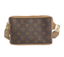 Load image into Gallery viewer, Bailey Belt Bag In Bronze Leather | Upcycled LV Full Front