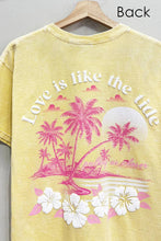 Load image into Gallery viewer, Love is Like the Tide Lemon Mineral-Dyed Tee