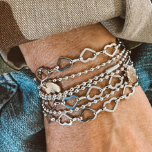 Load image into Gallery viewer, Stainless Steel Heart Chain Bracelet