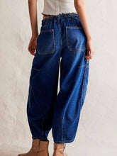 Load image into Gallery viewer, Black Barrel Jogger Jeans