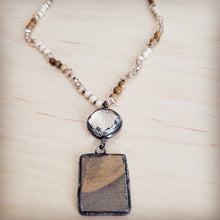 Load image into Gallery viewer, Jasper &amp; Crystal Long Beaded Necklace