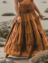 Load image into Gallery viewer, Boho Cargo Pocket Maxi Skirt