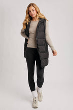 Load image into Gallery viewer, GIGI HOODED LONGLINE PUFFER VEST
