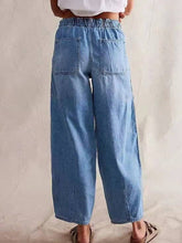 Load image into Gallery viewer, Black Barrel Jogger Jeans