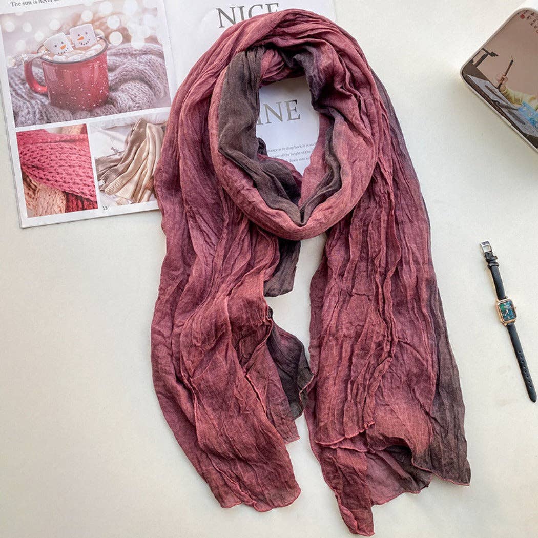 Gradient Soft Crinkle Scarf