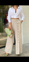 Load image into Gallery viewer, Italian Linen Pants Button Detail