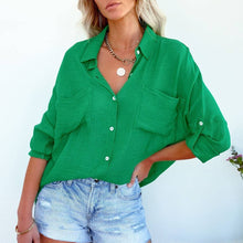 Load image into Gallery viewer, Summer Pocket Button Down Shirt