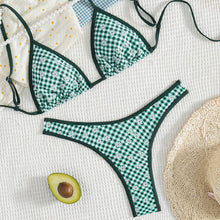 Load image into Gallery viewer, Boho Print Lace-Up Bikini Swimsuit