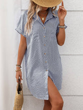 Load image into Gallery viewer, Tandy Striped Shirt Dress