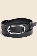 Load image into Gallery viewer, Long Oval Buckle Genuine Leather Belt