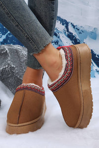 Faux Suede Plush Lined Slipper Boots