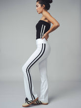 Load image into Gallery viewer, High-Waist Side Stripe Flared Pants